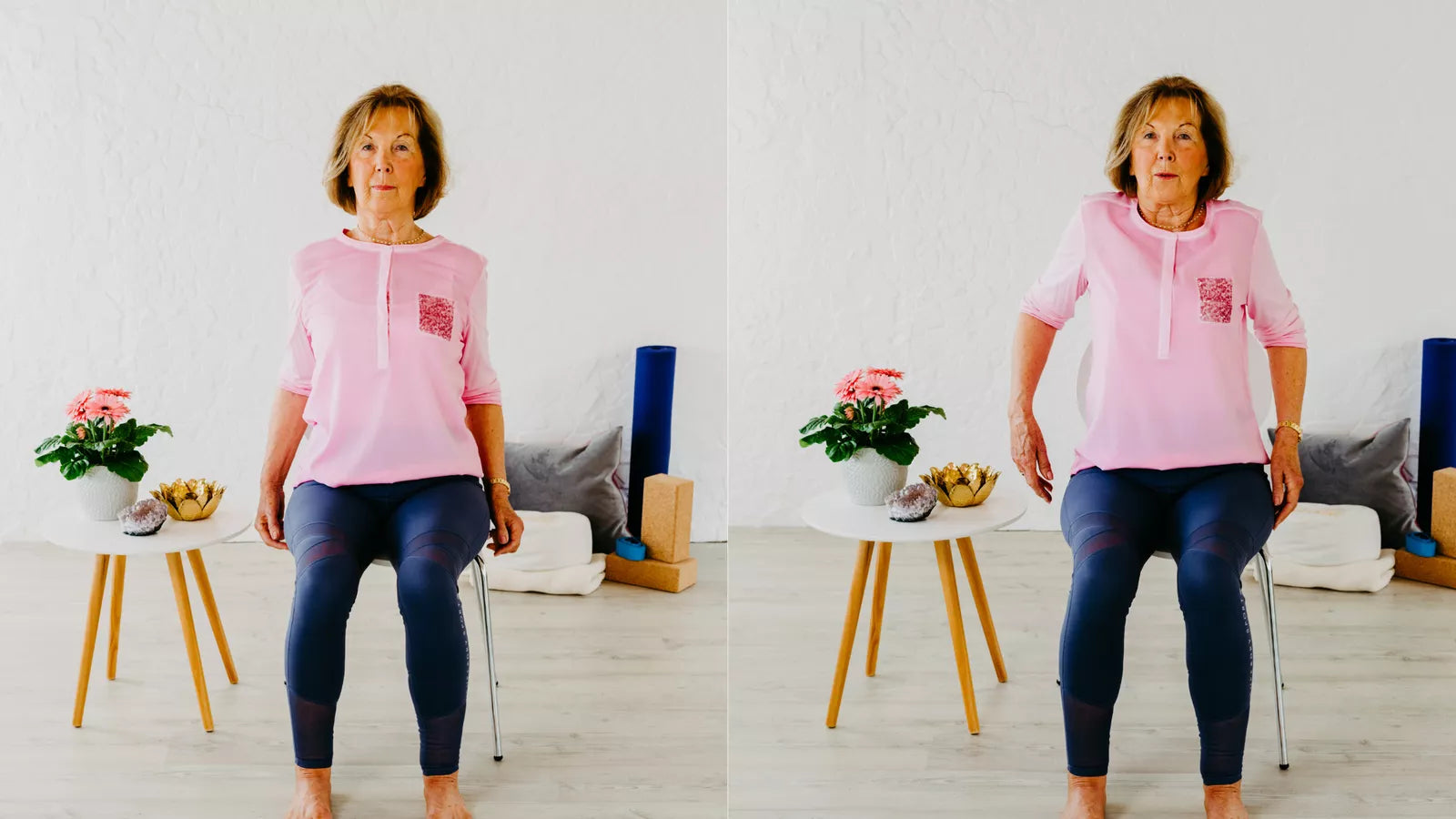 Yoga auf dem Stuhl für Senioren