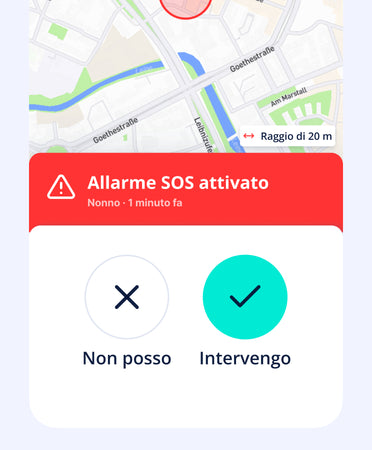 Visualizzare la posizione e agire di conseguenza.